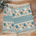 thumbnail image 4 of Teal Blue Brown Beach Coastal Kitchen Towels Set of 2, Water Absorbent Dish Towel, Nautical Shell Starfish Coral Summer Decorative Hand Towels - Quick Drying Cloth for Cooking Baking, 18x28 Inch, 4 of 8