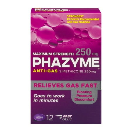 Phazyme Maximum Strength Softgel, 250mg, 12 Ct