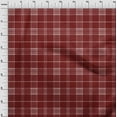 thumbnail image 3 of oneOone Cotton Silk Brick Red Fabric Madras Check Quilting Supplies Print Sewing Fabric By The Yard 42 Inches Wide, 3 of 4