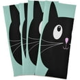 thumbnail image 3 of Dreamtimes Cartoon Black Cat Kitten Bee Kitchen Towels Bar Tea Dish Towel Dishcloths Set of 6 Super Absorbent Soft 18 x 28 inches, 3 of 7