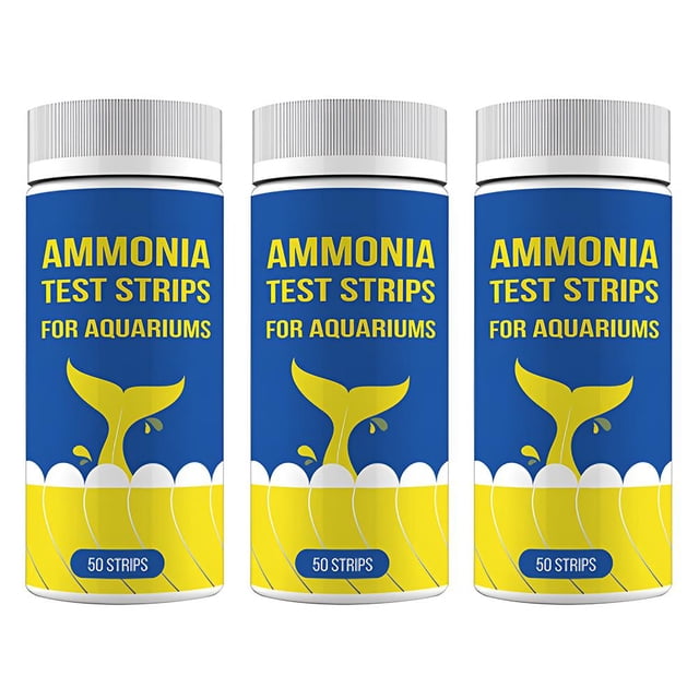 Aquarium Ammonia Test Strips, 50 Aquarium Test Strips Accurate Ammonia Test Kit, Quick and Accurate Fish Tank Test Strips, for Fish Tank, Breeding Farms, or Aquarium