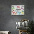 thumbnail image 2 of Dinosaur Wall Art Cute Dinosaur Pictures Wall Decor for Boy Room Colorful Dino Canvas Painting Prints Boy Nursery Art Framed Artwork for Kids Bedroom Living Room Bathroom 12"x16", 2 of 6