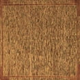 thumbnail image 1 of Ahgly Company Indoor Square Abstract Brown Modern Area Rugs, 6' Square, 1 of 4