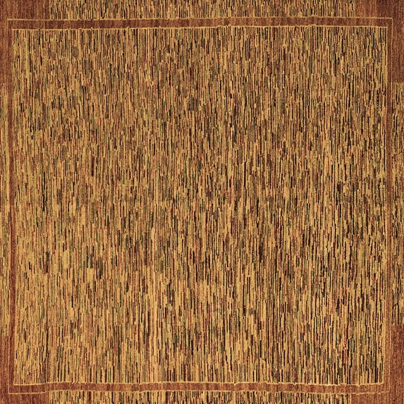 Ahgly Company Indoor Square Abstract Brown Modern Area Rugs, 6' Square