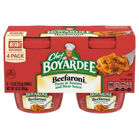 Chef Boyardee Beefaroni Beefaroni Microwavable Bowl 4 Pack, 7.5 oz Pack of 1