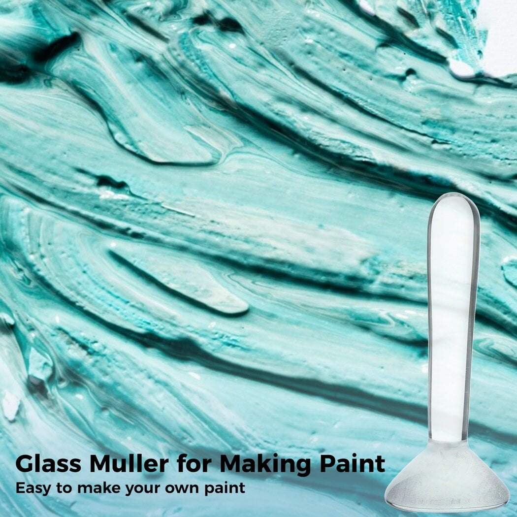 Glass Muller Flat Bottom Mineral Pigment Grinding Pestle Set - Buy Glass  Muller Flat Bottom Mineral Pigment Grinding Pestle Set Product on