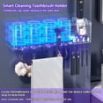 Toothbrush Holder Wall Mounted With Toothpaste Dispenser, Smart Clean