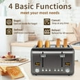 thumbnail image 4 of 4 Slice Stainless Toaster with LCD Display, 7 Shade Settings, Wide Slots, Bagel/Defrost/Reheat Functions, Removable Crumb Tray, 1800W, 4 of 7
