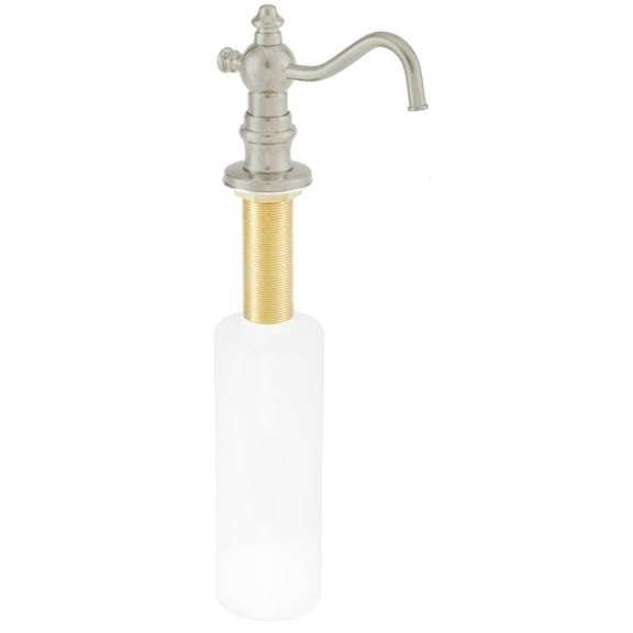 Westbrass Victorian Style Sink Deck Mount Liquid Soap Dispenser, Stainless Steel