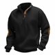 thumbnail image 1 of pstuiky Camisas de manga larga de invierno para hombre, Camiseta informal de manga larga con cuello alto y medio botón para hombre, transpirable, de color sólido Tops de hombre l, 1 of 8