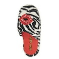thumbnail image 2 of Betty Boop Ultra-Soft Adult Women Plush Pinup Scuffs Cozy Non-Skid Slippers (Size Small, Zebra Black/White), 2 of 4