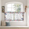 thumbnail image 2 of Spring Floral Tier Curtains 36 Inch Length, Watercolor Flower Butterflies Birds Plant Cafe Short Curtains for Bathroom Over Sink, Small Kitchen Curtain Light Filtering Drapes 2 Panels 27.5"Wx36"L, 2 of 8