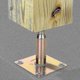 thumbnail image 4 of 2pcs Galvanized Adjustable 100-150mm Post Base Support, Heavy Duty Elevated Roof & Building Support, 4 of 5