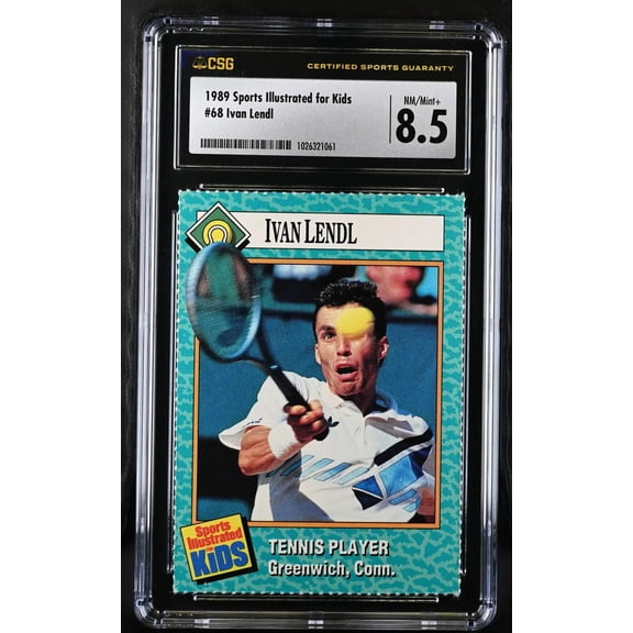 Ivan Lendl 1989 SI for Kids tennis card CSG grade 8.5