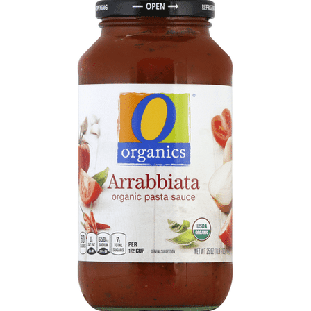 O O Organic Arrabbiata Pasta Sauce USDA Organic 25 oz