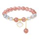 thumbnail image 1 of Pulsera de plata 925 con cuarzo fresa para mujer, 8 mm, con cuentas, 1 of 2
