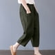 thumbnail image 4 of Moda Mujer Verano Casual Suelto Algodón Y Lino Bolsillo Sólido Pantalones Pantalones Odeerbi ODB-6, 4 of 9