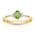 thumbnail image 2 of Birthstone Oval Ring with Shoulder Accents - Peridot (August), 2 of 5