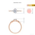 thumbnail image 5 of ANGARA Lab Grown Oval Diamond Engagement Ring for Women in 14K Rose Gold (Size-7x5mm| Color-F-G| Clarity-VS) | April Birthstone, Anniversary, Jewelry Gift for Women | Lab-Grown Diamond Ring, 5 of 8