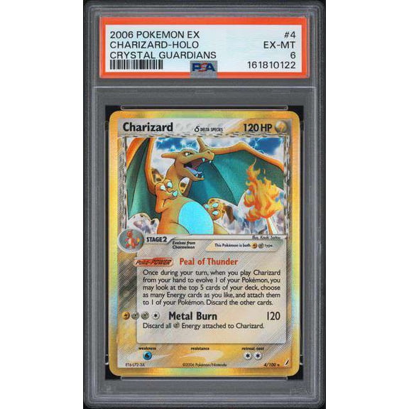 Collectible Pokemon Crystal Guardians Reverse Holo Charizard #4