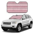 thumbnail image 3 of YFYANG Front Windshield Sun Shade, Pink Vintage Stripes Foldable Car Visor for Cars, Trucks, SUVs, Small, 3 of 9