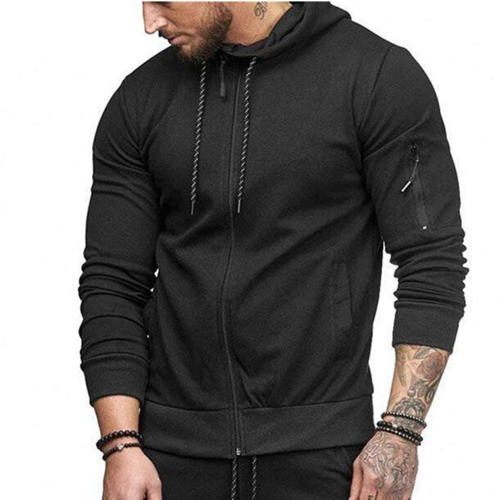 slanted zipper hoodie
