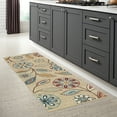 thumbnail image 3 of Maples Rugs Reggie Bohemian Floral Beige Washable Hallway Runner Rug, 1'8 x 5', 3 of 7
