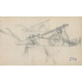 thumbnail image 2 of Jean-François Millet 18x12 Black Ornate Wood Framed Double Matted Museum Art Print Titled - Wheeled Plow and Other&nbsp;Studies (ca.&nbsp;1860s), 2 of 5