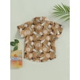 thumbnail image 5 of Arvbitana Toddler Baby Boys Summer T-Shirt Short Sleeve Lapel Western Elements Print Button Shirt Casual Tops 6M-4T, 5 of 9