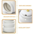 thumbnail image 5 of White Ceramic Honey Pot Candy Jar with Wood Lid, Syrup Dispenser for Kitchen, Decor, and Household Use, 5 of 6