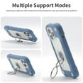 thumbnail image 3 of Compatible with iPhone 13 Pro Max Case 6.7 Inch, with 360° Rotate Ring Stand, Military Grade Drop Protection Full Body Rugged Heavy Duty Case 3 in 1 Protective Cover,Darkblue+White, 3 of 6