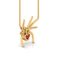 thumbnail image 3 of Gold Plated Heart-Cut Red Garnet Spider Style Pendant Gift For Halloween || Ali Baba Jewellery, 3 of 5
