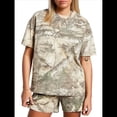thumbnail image 1 of Conjuntos de 2 Piezas para Mujer, Conjunto de Verano Corto para Estar en Casa, Ropa Informal para Vacaciones en la Playa, Chándal de Colores Mezclados M, 1 of 7