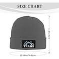 thumbnail image 3 of Proud to be Trans LGBT Gay Pride Beanie Hat Men Winter Knit Hat Women Slouchy Skull Cap Knitted Hat Hedging Hat Black, 3 of 8