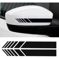 thumbnail image 1 of 2 piezas de pegatinas de espejo retrovisor para coche DIY, pegatina para cuerpo de coche, calcomanías laterales de rayas, vinilo gráfico negro Feliz Sencillez, 1 of 5