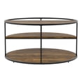 thumbnail image 3 of Furniture of America Marquesa Contemporary Wood Round Coffee Table in Black, 3 of 6