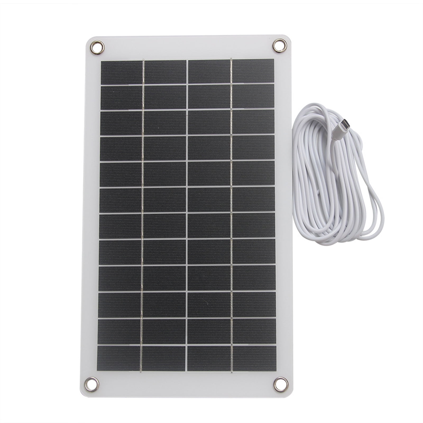 10W 12V Solar Charging Flexible Panel With Type C Port Solar Cell Controller For Outdoor Security Camera Garden Light