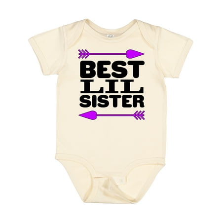 

Inktastic Best Lil Sister Gift Baby Girl Bodysuit