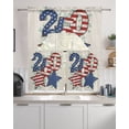 250 Anniversary Memorial Kitchen Curtains Set for Windows 3 Piece Cafe ...