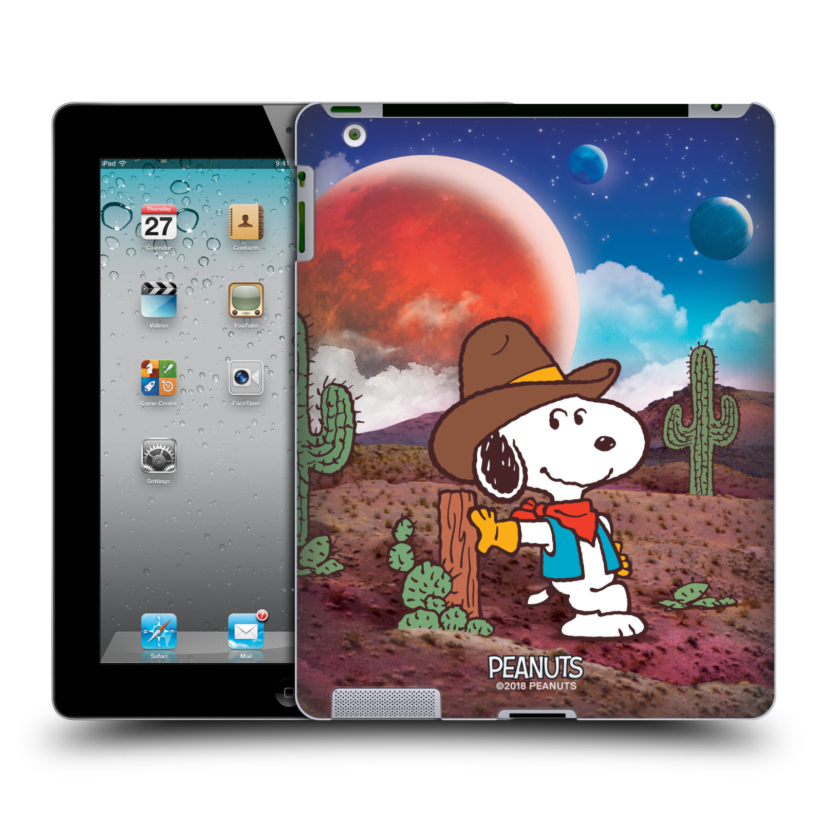 OFFICIAL PEANUTS SNOOPY SPACE COWBOY HARD BACK CASE FOR APPLE IPAD