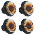 thumbnail image 2 of 4 Pcs Sunflower Flag Knobs for Kitchen Cabinet Cupboard Dresser Bookcase Drawer Pulls Handles Round Home Decor, 2 of 8