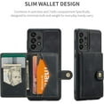 thumbnail image 2 of Case for Samsung Galaxy A73 5G, Detachable Magnetic Wallet Credit Card Slot Kickstand Cover Support Wireless Charging Compatible with Samsung Galaxy A73 5G (Black), 2 of 15