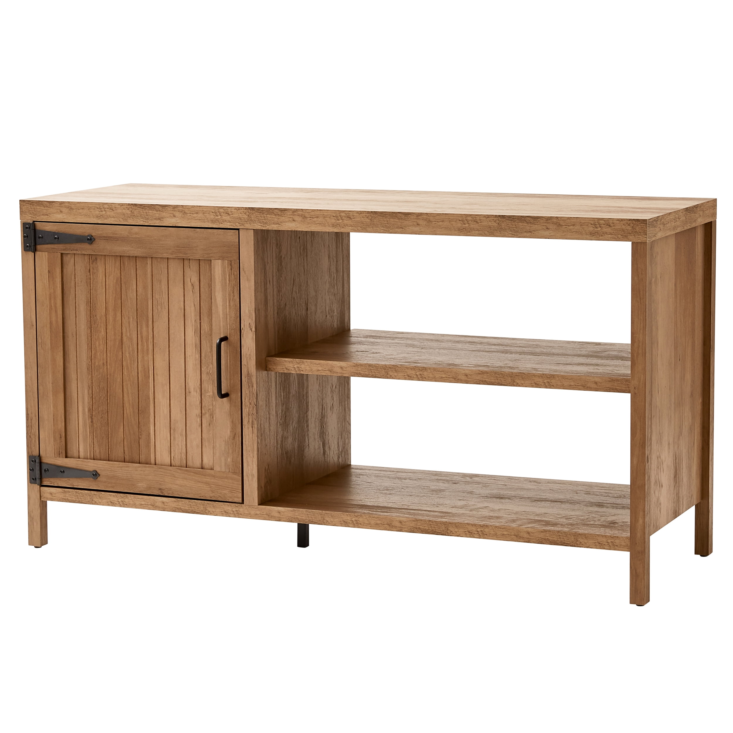 Mainstays Farmhouse TV Stand for TVs up to 50", Rustic Weathered Oak