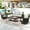 Light Gray, variant on Summit Living 5-Seat Wicker Patio Furniture Set with 2 Swivel Chairs & 3-Seat Sofa with Coffee Table, Outdoor Rattan Sectional Conversation Set, Beige