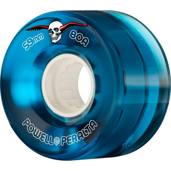 Powell Peralta Clear Cruiser Skateboard Wheels 80a 59mm Blue