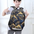 thumbnail image 6 of FORMRS Unisex School Backpack 17" Student Travel Bag with Laptop Compartment, Blue Peacock Feathers Pattern, 6 of 7