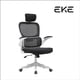 thumbnail image 3 of EKE Silla Ejecutiva Escritorio Oficina Ergonomica Moderna Mesh Fresca Duradera Soporte Lumbar (Negro), 3 of 5