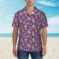 thumbnail image 2 of Pofeuu Skull colorful flower daisy Print Hawaiian Shirt for Men Sleeves Casual Button Down Summer Beach Dress Shirts T-Shirts,XX-Large, 2 of 7