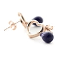 thumbnail image 3 of Galaxy Gold 14K Rose Gold Natural Sapphire Dangle Earrings - September Birthstone - Truth & Nobility - Fine Jewelry for Women, 3 of 7