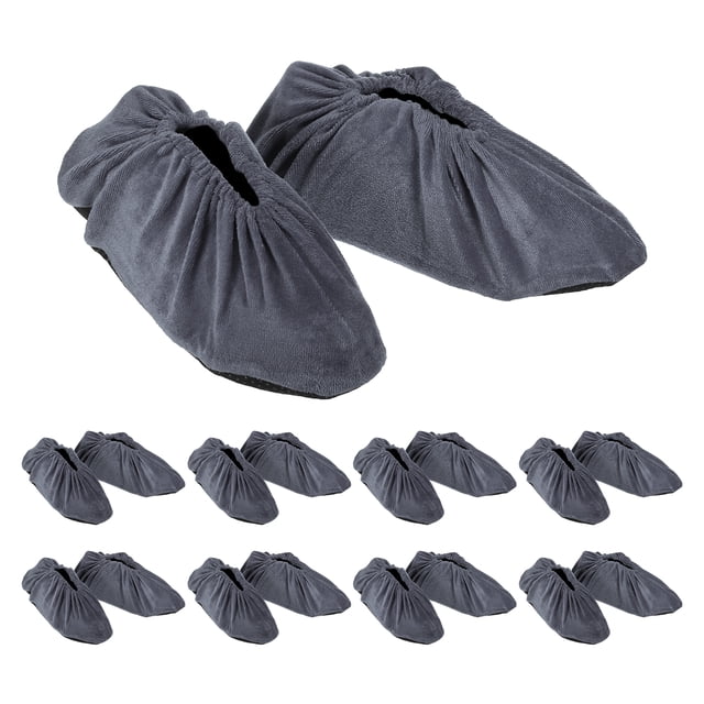 Unique Bargains Shoe Covers, 10 Pairs Reusable Shoe Protector Covers for Household, Gray
